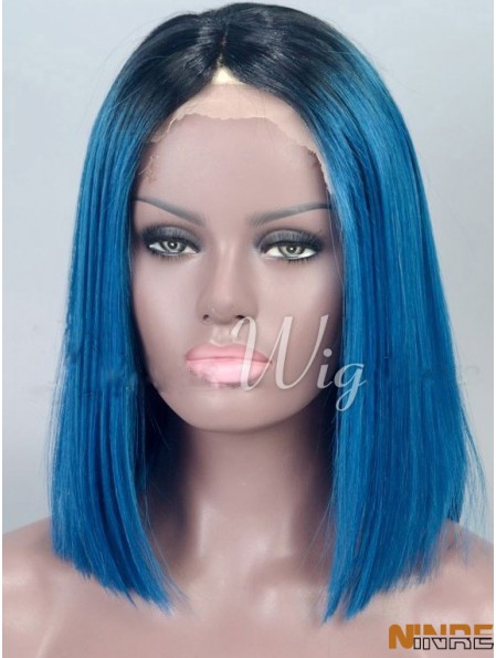 Longueur du menton Bobs droite pleine dentelle 14  inchperruques pas cher femmes noires