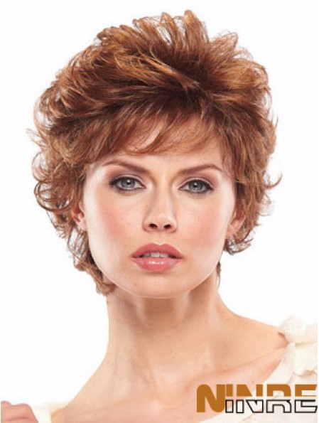 Auburn Short Wavy Classic Capless Wig Vente en ligne