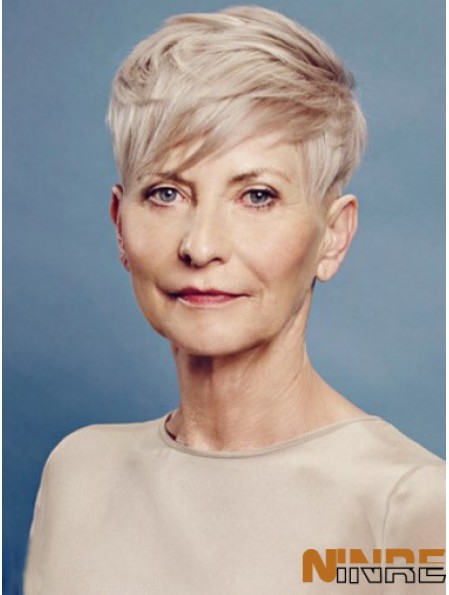Perfect Short Straight Boycuts 8 pouces Perruques de cheveux humains