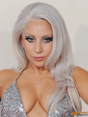 Good Long Wavy 20  inchSynthetic Grey Wigs