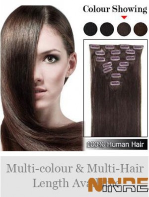 Conçu Auburn Straight Remy Hair Clip dans les extensions de cheveux