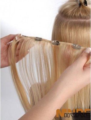 Extension de cheveux Clips Remy Straight Style Blonde Color