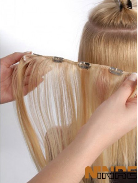 Extension de cheveux Clips Remy Straight Style Blonde Color