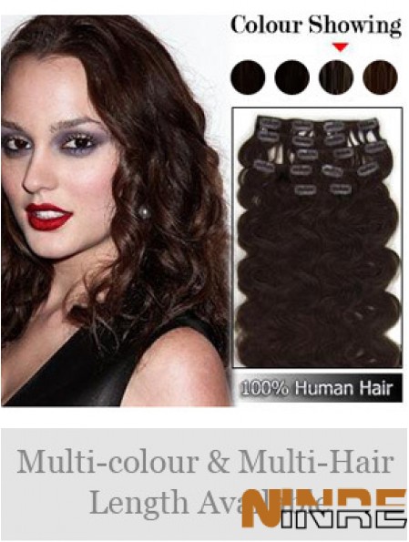 Pince à cheveux ondulée exquise Auburn Remy dans les extensions de cheveux