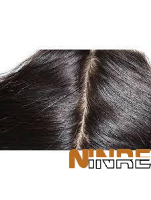 Fermetures longues en dentelle noire ondulée sans fioritures