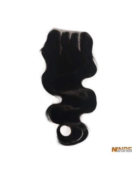 Nouvelles fermetures longues en dentelle noire ondulée
