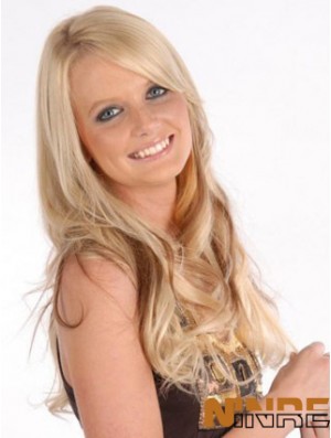 Pince à cheveux bouclée blonde remy abordable dans les extensions de cheveux