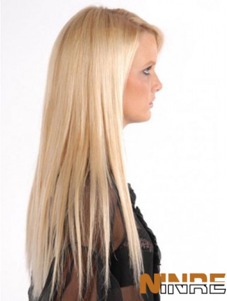 Pince à cheveux blonde remy droite populaire dans les extensions de cheveux