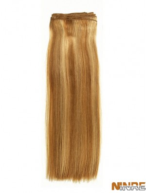 Nouvelles extensions de trame blondes de cheveux humains remy droites