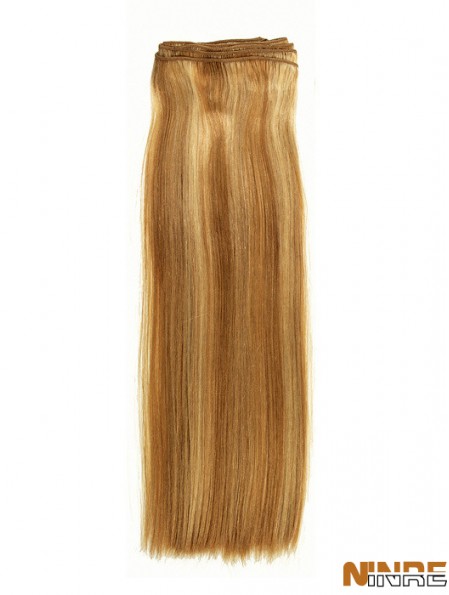 Nouvelles extensions de trame blondes de cheveux humains remy droites