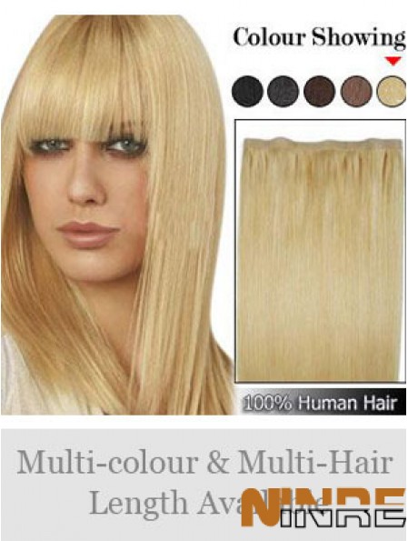 Prolongements appropriés de trame de cheveux blonds droits de Remy