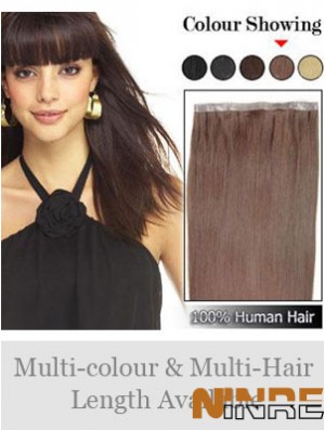 Extensions de trame à prix réduits Auburn de cheveux humains remy raides