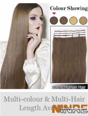 Bande droite droite de cheveux de Remy de Brown dans des prolongements de cheveux