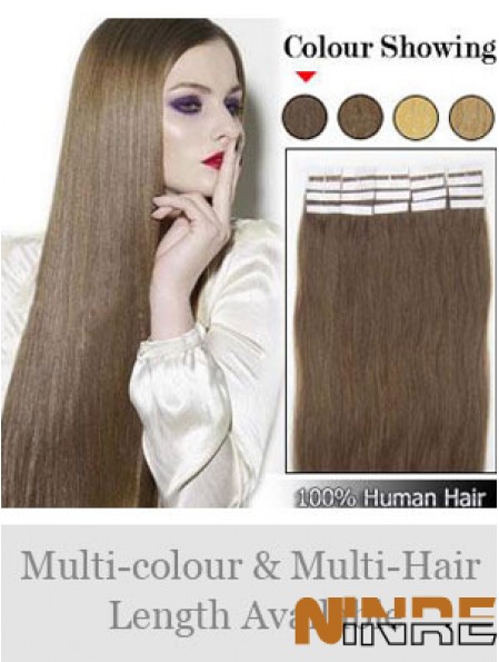 Bande droite droite de cheveux de Remy de Brown dans des prolongements de cheveux