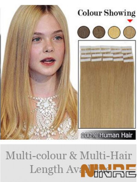 Bande de cheveux humains remy parfaite blonde droite dans les extensions de cheveux