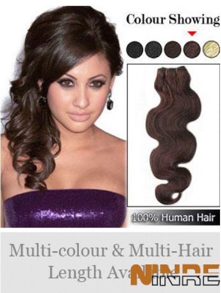 Extensions de trame idéales pour les cheveux humains ondulés Remy Auburn