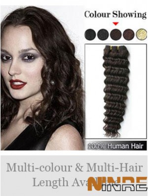 Extensions de trame fabuleuses cheveux bruns ondulés Remy
