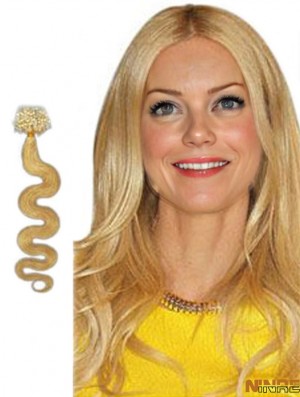 Extensions de cheveux à la mode blonde ondulée Micro Loop Ring