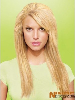 Pince synthétique droite blonde élégante dans les extensions de cheveux