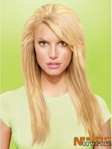 Pince synthétique droite blonde élégante dans les extensions de cheveux