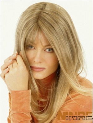 Perruque longue couleur droite style blonde