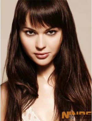 Extensions de cheveux humains Auburn Frange Remy