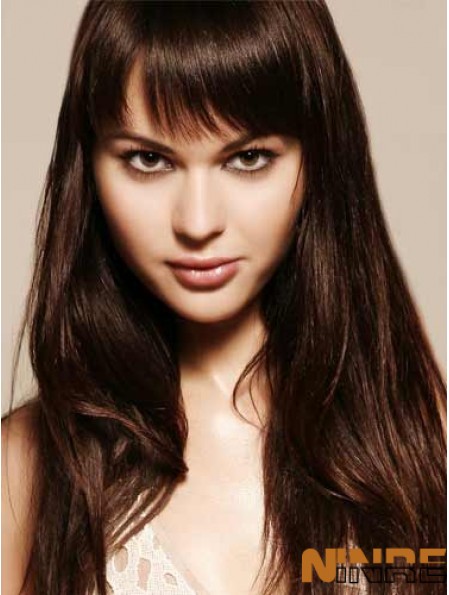 Extensions de cheveux humains Auburn Frange Remy