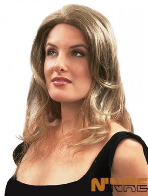 Cheveux naturels blonds ondulés remy pince à cheveux en postiches