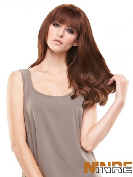 Pince à cheveux humains moderne Auburn droite remy en postiches